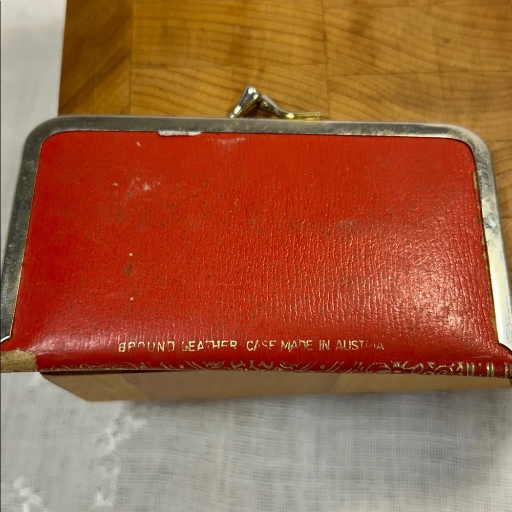 Vintage grooming set with case made in Austria